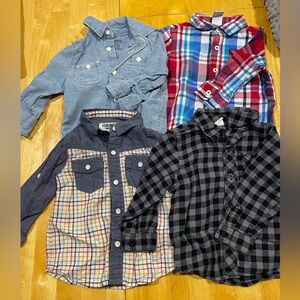 Kids Plaid and Denim Shirt Collection 12 Mon
